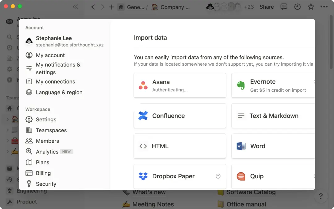 Asana hero