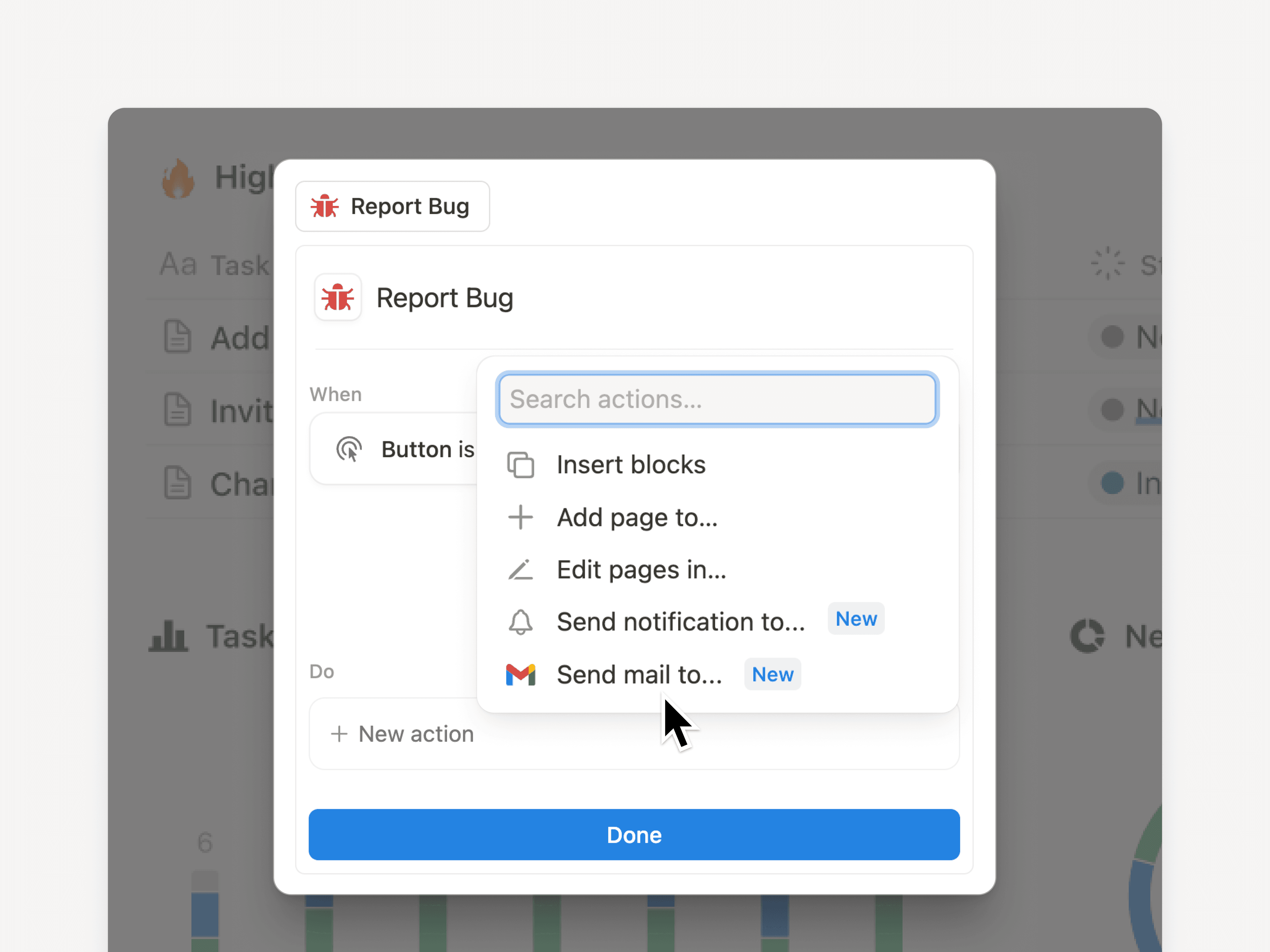 Nouvelles notifications par bouton (dans l’application, Gmail)