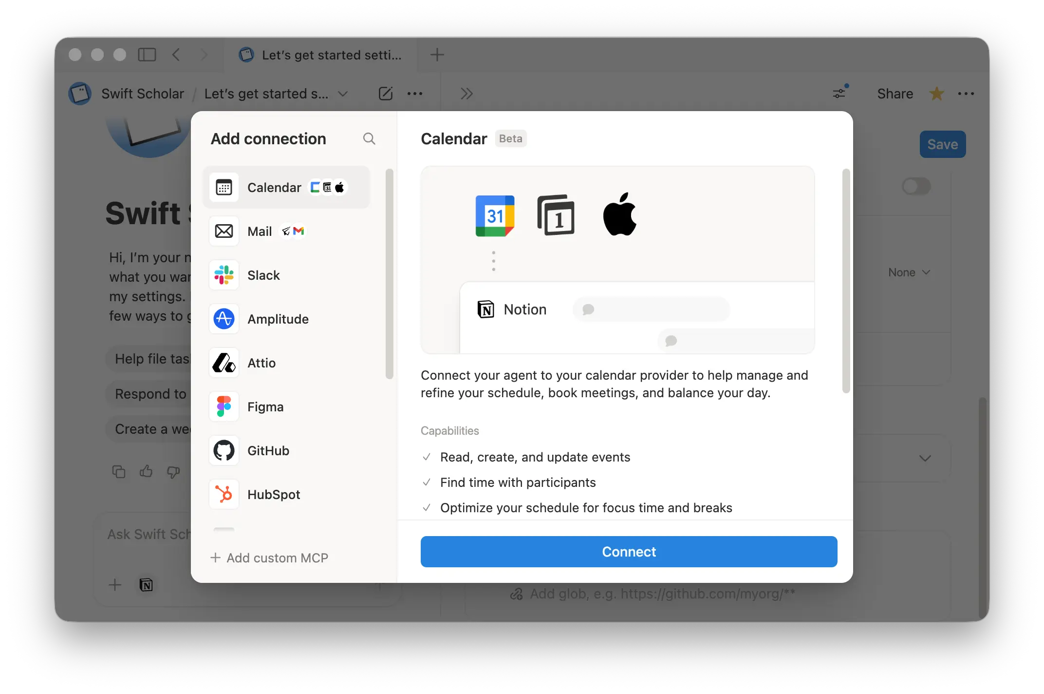 guide : capture d’écran de la bannière de l’agent Mail