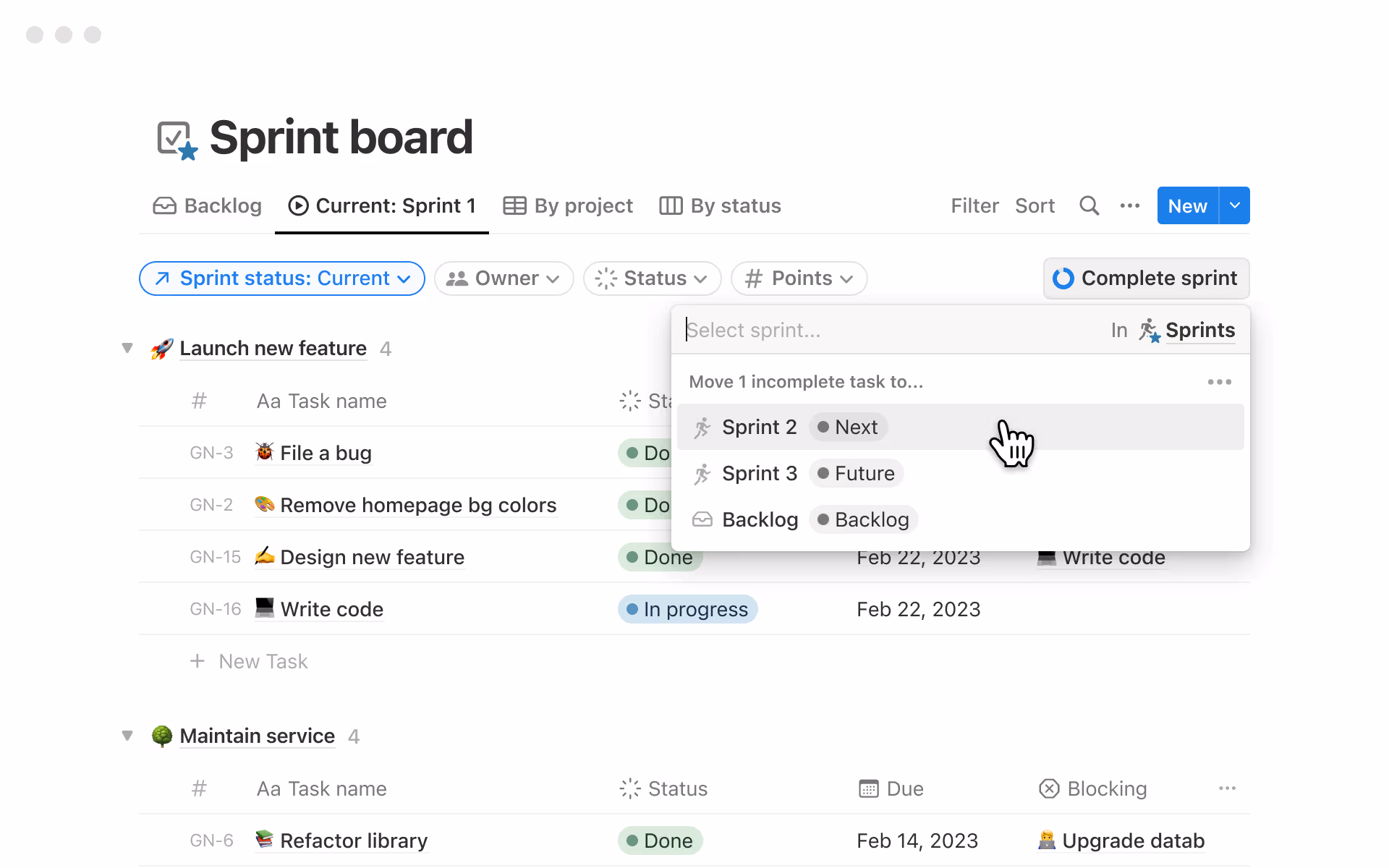 Kanban de sprint