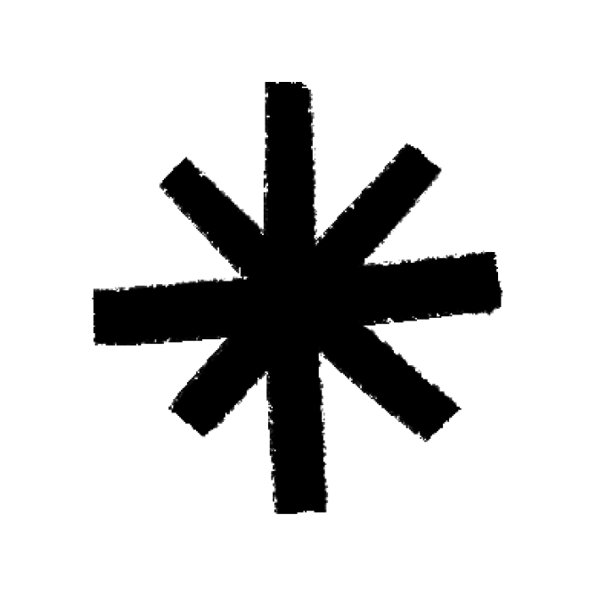 An illustration of an asterisk